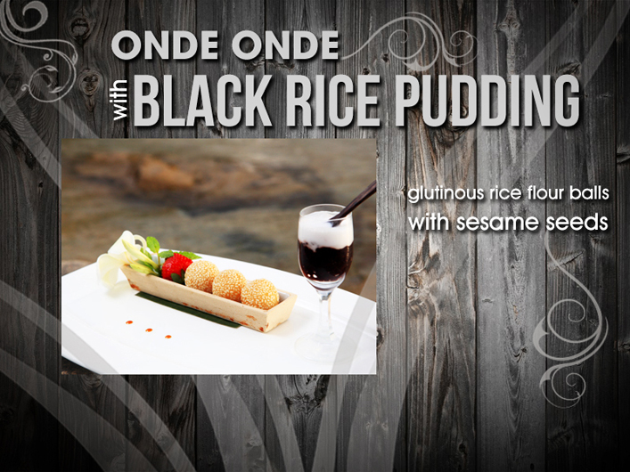 Onde-onde with Black rice pudding